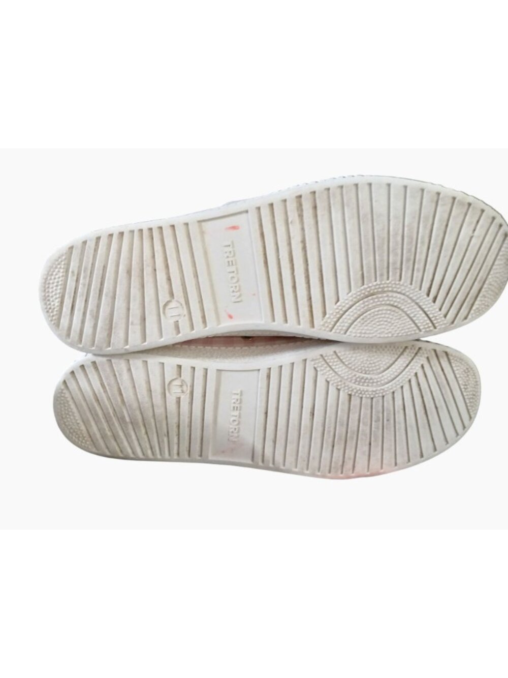 Tretorn Nylite White Pink Gingham Canvas Lace Up Sneakers Women’s Size 11 Shoes - Picture 8 of 8